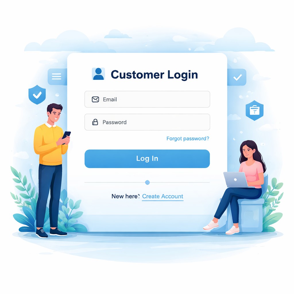 Customer Login page Image