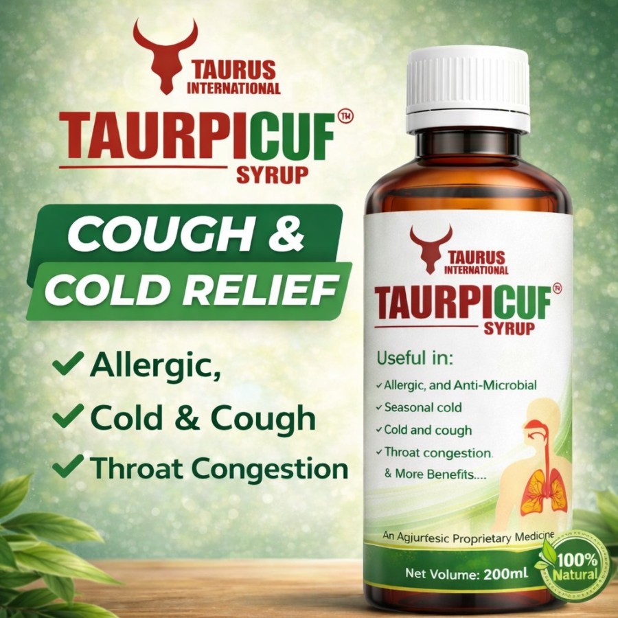 TAURPICUF Syrup – Ayurvedic Cough & Cold Relief Syrup (200 ml)
