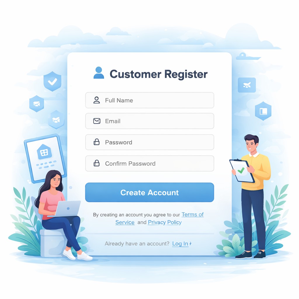 Customer Register Page Image